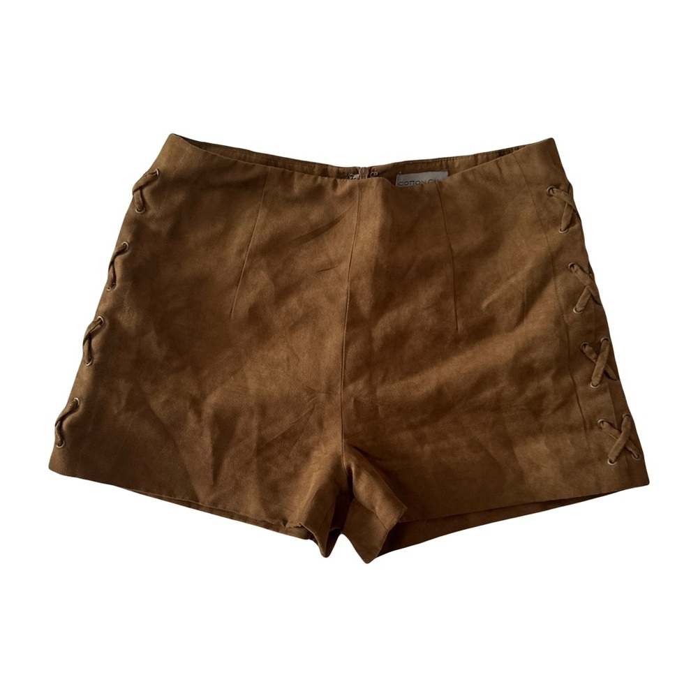 Dark Brown Suede Shorts
